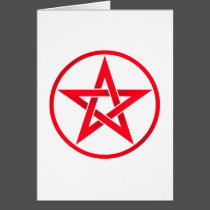 Red Pentagram Pentacle cards