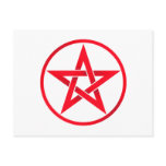 Red Pentagram Pentacle Postcard