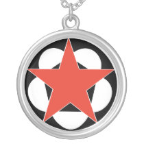 Red Pentagram Star necklace necklaces