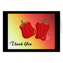 Red Pepper  Thank You Greeting Card