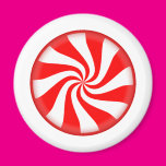 Red Peppermint Candy Refrigerator Magnet