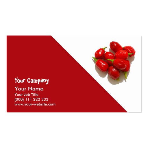 Red Peppers Business Card (front side)
