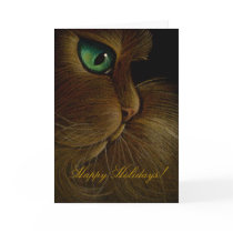 RED PERSIAN CAT HOLIDAY Card by BY_CYRA RED PERSIAN CAT HOLIDAY Card