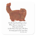 Red Persian Cat Rainbow Bridge Sticker