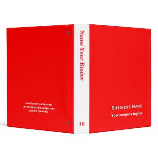 Red - Personalized Office Binders binder
