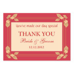 Red Personalized Wedding Favor Gift Tags Business Card Templates