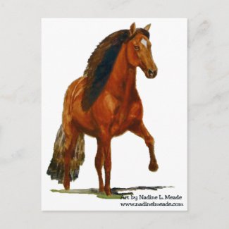 Red Peruvian Paso Horse Postcards