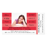 Red Photo Admission Ticket Party Invitation Photo Cards