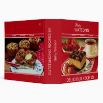Red photo Recipe binder binders