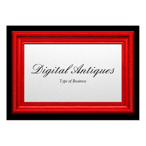 Red Picture Frame Business Card Templates (front side)