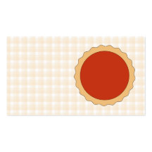 Red Pie. Strawberry Tart. Beige Check. Business Cards