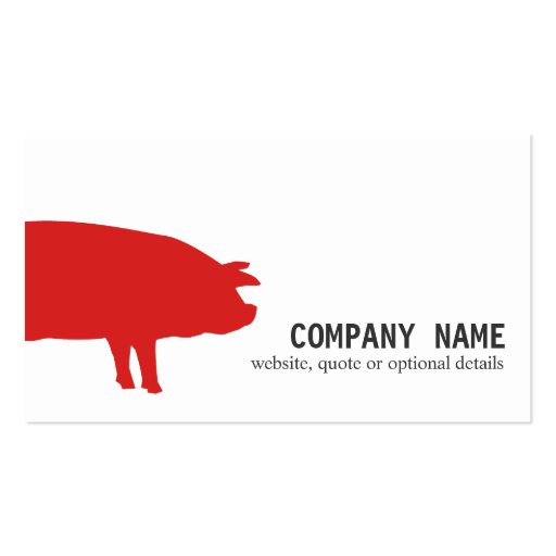 Red Pig Business Card