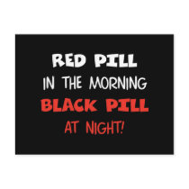 Red Pill Black Pill postcards by cdandc Red Pill Black Pill postcards