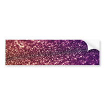 Red Pink and Purple Sparkle Diva Glitter Design Bumper Sticker