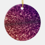 Red Pink and Purple Sparkle Glitter  Ornament