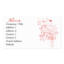 Red & Pink Butterfly Business Cards business cards