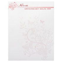 Red & Pink Butterfly Letterhead by myhmdesigns Red & Pink Butterfly Letterhead