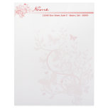 Red &amp; Pink Butterfly Letterhead
