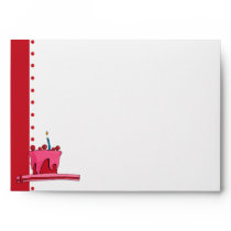 Red & Pink Cake Card Envelope envelopes