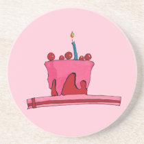 Red & Pink Cake Coaster coasters