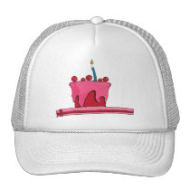 Red & Pink Cake Hat hats