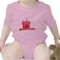Red & Pink Cake Infant t-shirts