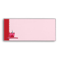 Red & Pink Cake Letterhead Envelope envelopes