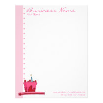 Red & Pink Cake pink Letterhead letterhead