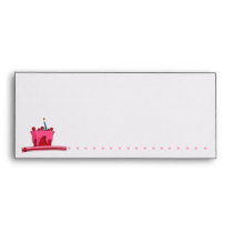 Red & Pink Cake pink Letterhead Envelope envelopes