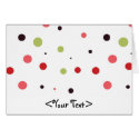 Red Pink Green and Black Polka Dots cards