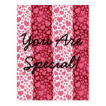 Red & Pink Hearts Card Postcards