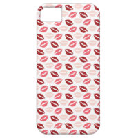 Red Pink Kiss Me Kisses Lips Valentine's Day Gifts iPhone 5 Case