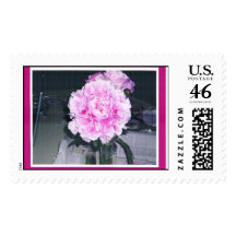 RED PINK PEONY POSTAGE