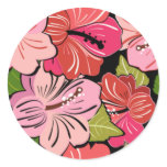 red-pink round sticker