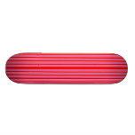 Red pink striped pattern skate board