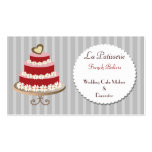 red pink Wedding Cake makers business Cards business cards