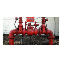 Red Pipe Customized Photo Card