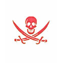 Red Pirate Jolly Roger Skull t-shirts
