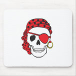 Red Pirate Skull Mousepad mousepads