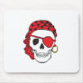 Red Pirate Skull Mousepad