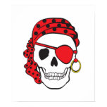 Red Pirate Skull posters