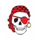 Red Pirate Skull T-shirt