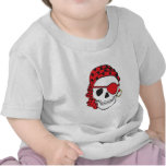 Red Pirate Skull Tee t-shirts