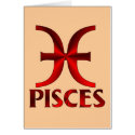 Red Pisces Horoscope Symbol cards by sun_signs Red Pisces Horoscope Symbol cards