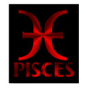 Red Pisces Horoscope Symbol posters by sun_signs Red Pisces Horoscope Symbol posters