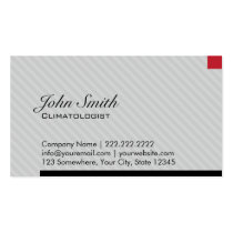 Red Pixel Climatologist Business Card