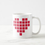 Red pixel heart mug
