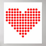 Red pixel heart