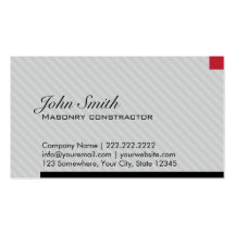 Red Pixel Masonry Constractor Business Card