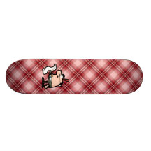 Red Plaid Accountant Skateboards